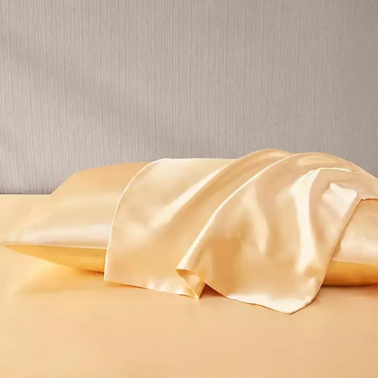 Kirklands Home Satin King 2-pc. Pillow Case Set Gold Best