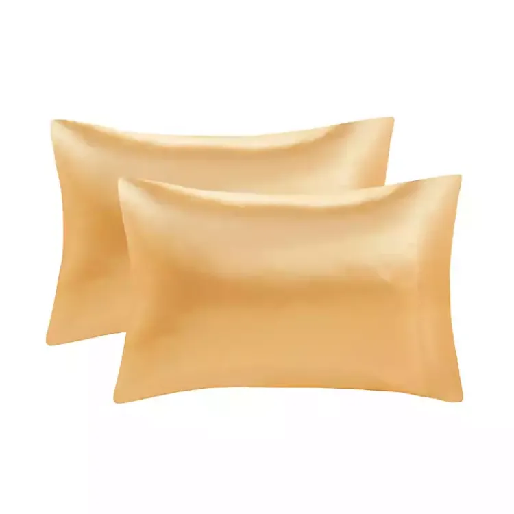 Kirklands Home Satin Standard 2-pc. Pillow Case Set Gold Discount