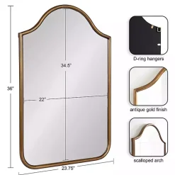 Kirklands Home Scalloped Arch Fellows Wall Mirror Gold Online