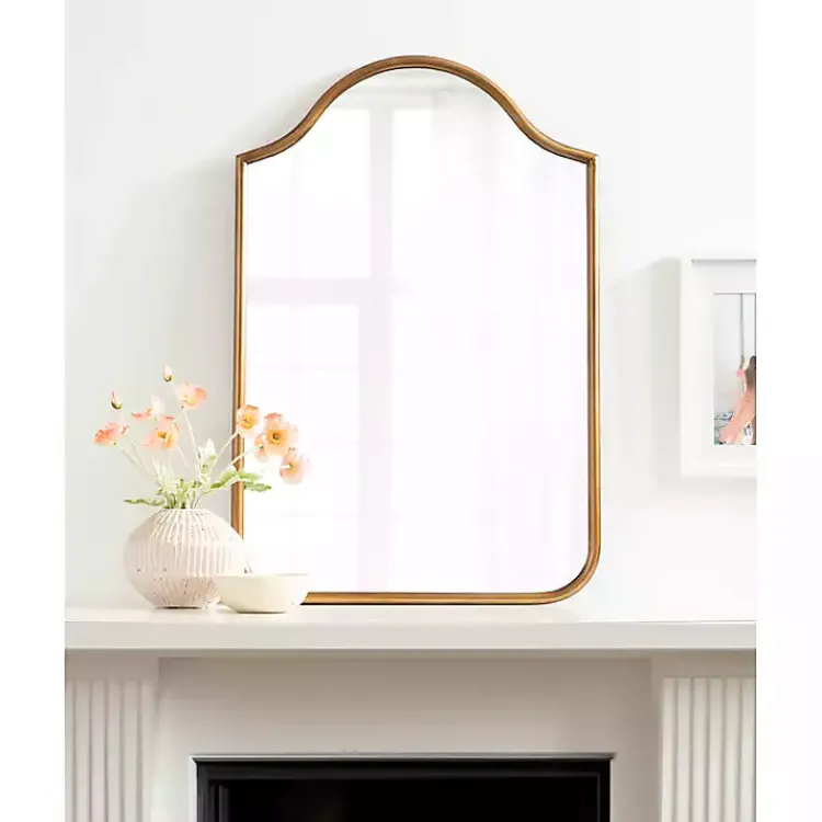 Kirklands Home Scalloped Arch Fellows Wall Mirror Gold Online