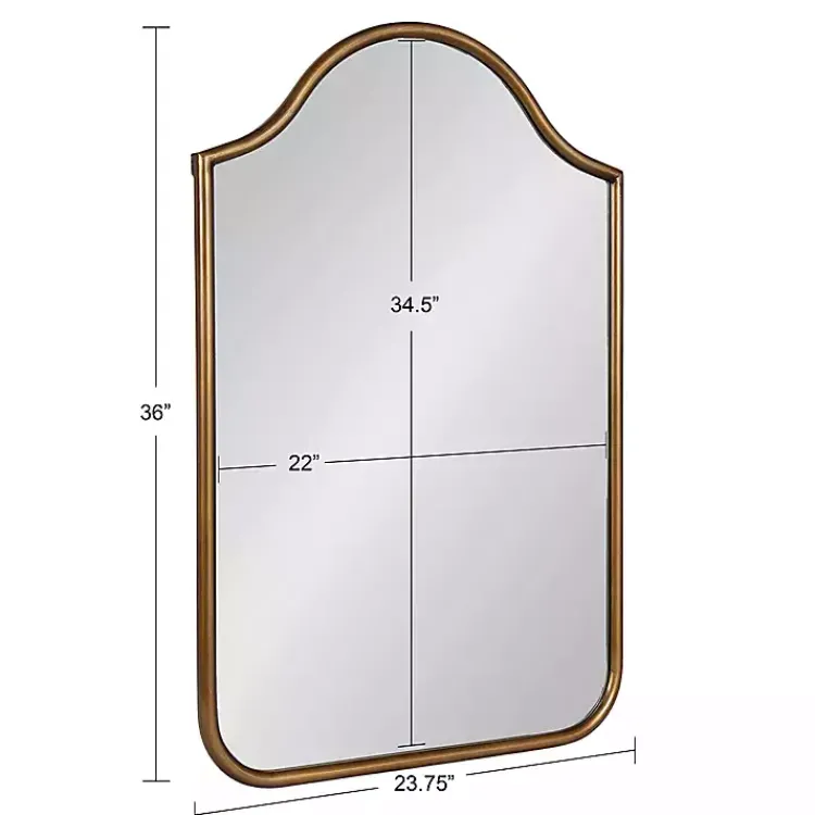 Kirklands Home Scalloped Arch Fellows Wall Mirror Gold Online