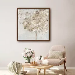 Kirklands Home Gold Shimmering Tree Framed Canvas Art Print