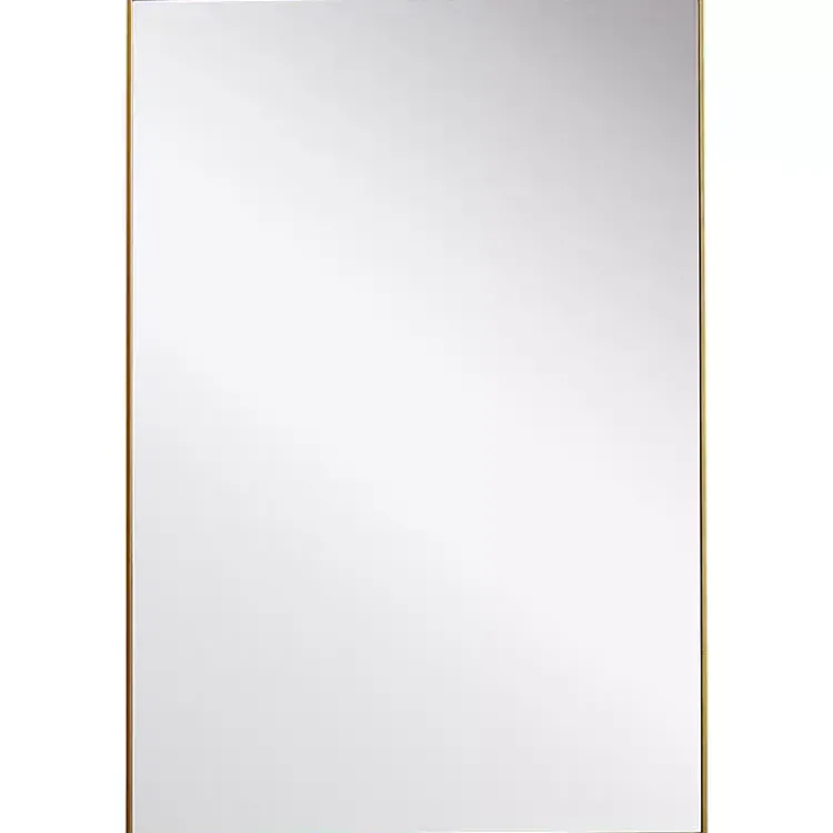 Kirklands Home Simple Frame Rectangle Wall Mirror Gold Hot