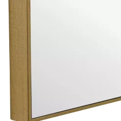 Kirklands Home Simple Frame Rectangle Wall Mirror Gold Hot