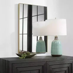 Kirklands Home Simple Frame Rectangle Wall Mirror Gold Hot