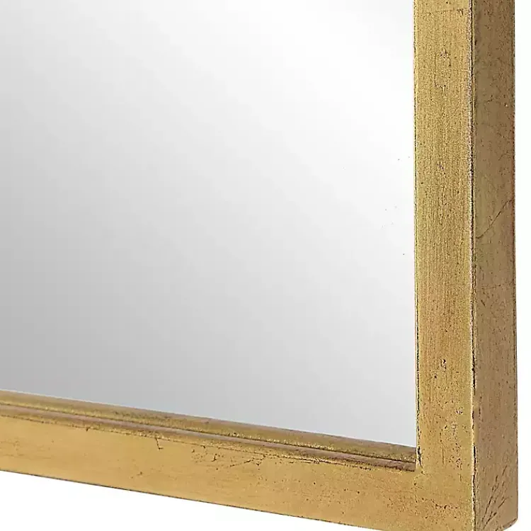 Kirklands Home Gold Simple Round Top Wall Mirror New