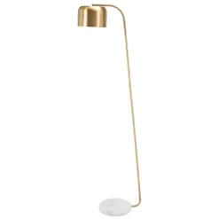 Kirklands Home Slanted Modern Floor Lamp with Marble Base Gold Outlet