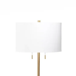 Kirklands Home Gold Sleek Modern Floor Lamp White Discount