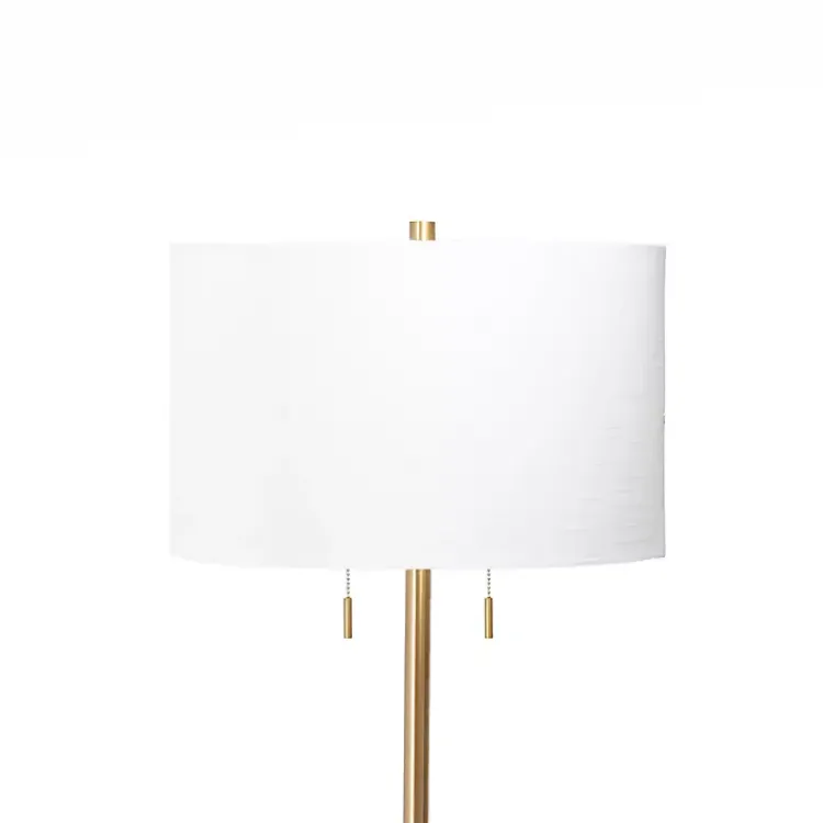 Kirklands Home Gold Sleek Modern Floor Lamp White Discount
