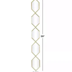 Kirklands Home Slim Stacked Hexagons Wall Mirror Gold Sale
