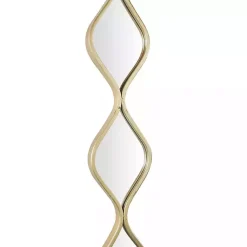 Kirklands Home Slim Stacked Raindrop Wall Mirror Gold Clearance