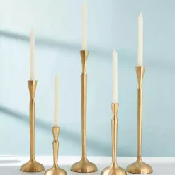 Candle Holders>Kirklands Home Slim Taper Candle Holder, 16 in. Gold