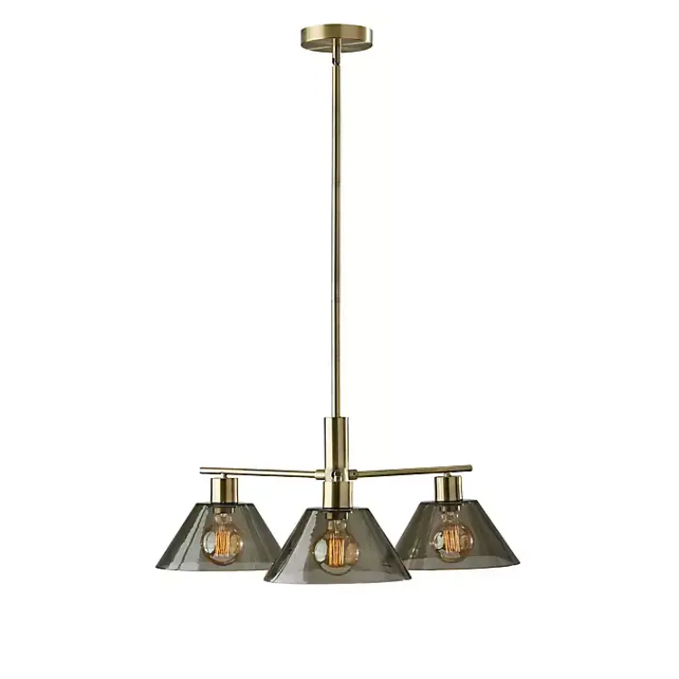 Kirklands Home Gold Smoked Glass Chandelier