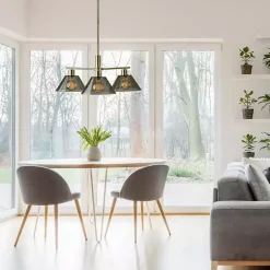 Kirklands Home Gold Smoked Glass Chandelier