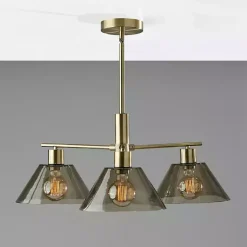 Kirklands Home Gold Smoked Glass Chandelier