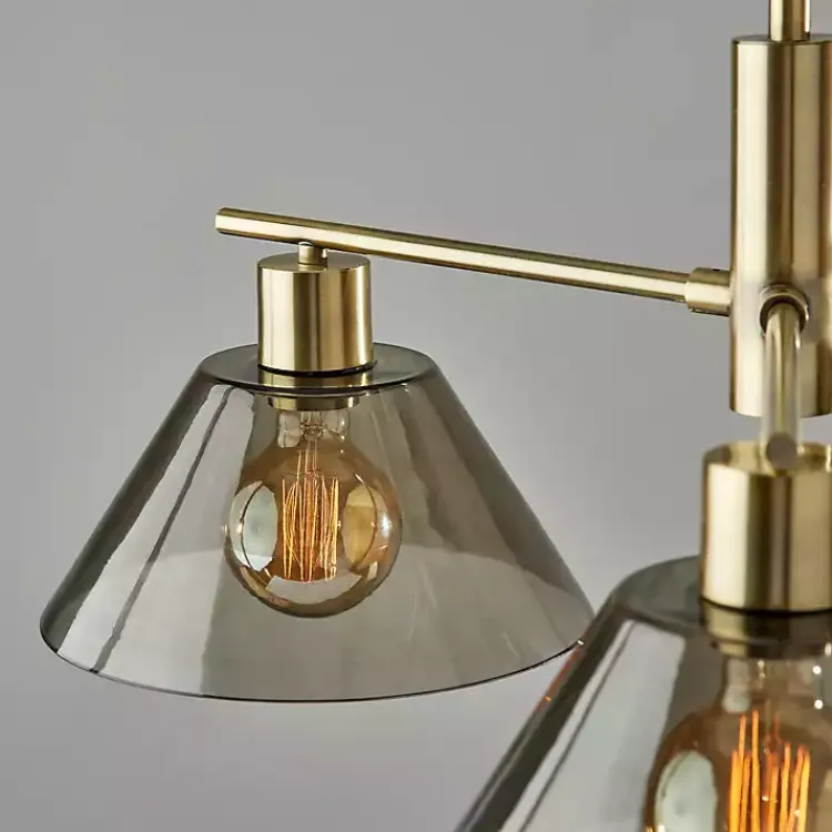 Kirklands Home Gold Smoked Glass Chandelier