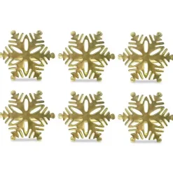Christmas Dining & Entertaining>Kirklands Home Snowflake Napkin Rings, Set of 6 Gold