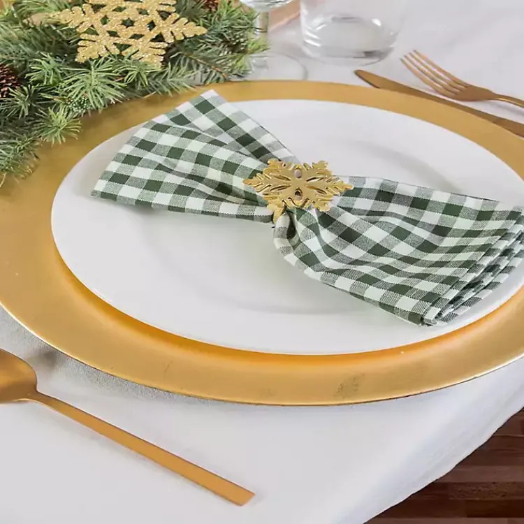 Christmas Dining & Entertaining>Kirklands Home Snowflake Napkin Rings, Set of 6 Gold