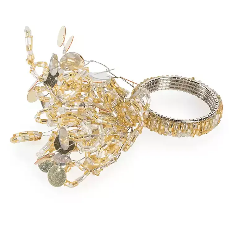 Christmas Dining & Entertaining>Kirklands Home Sparkle Napkin Rings, Set of 6 Gold