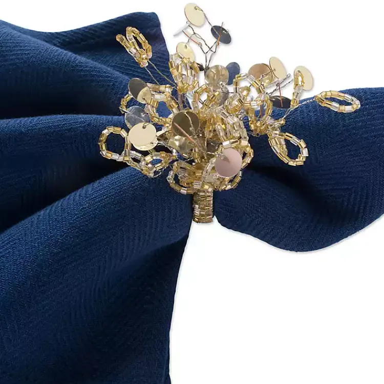 Christmas Dining & Entertaining>Kirklands Home Sparkle Napkin Rings, Set of 6 Gold