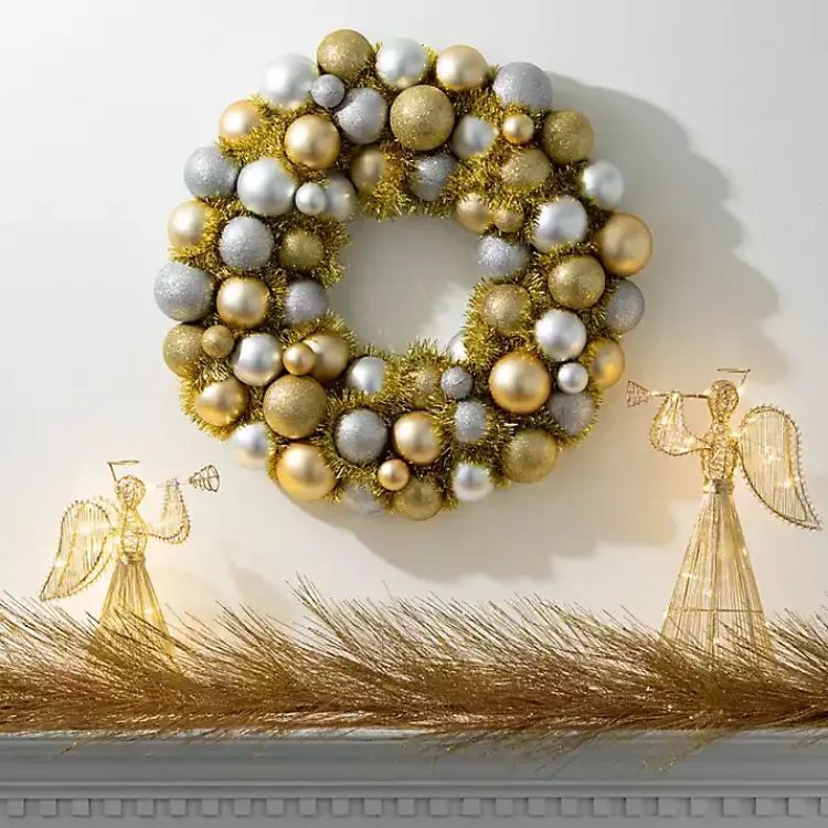 Christmas Arrangements & Garland>Kirklands Home Sparkle Pine Christmas Garland Gold