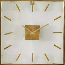 Kirklands Home Gold Square Minimalist Wall Clock Outlet