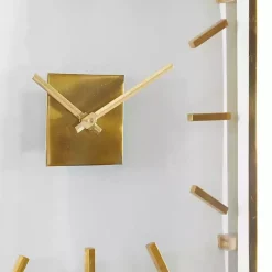 Kirklands Home Gold Square Minimalist Wall Clock Outlet
