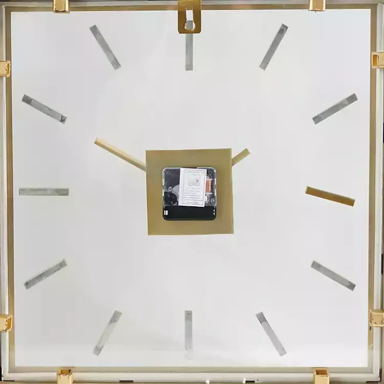 Kirklands Home Gold Square Minimalist Wall Clock Outlet