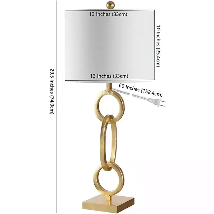 Kirklands Home Gold Stacked Rings Alaia Table Lamp White Online