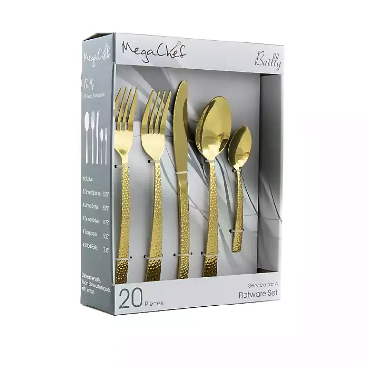 Kirklands Home Stainless Steel 20-pc. Flatware Set Gold Best