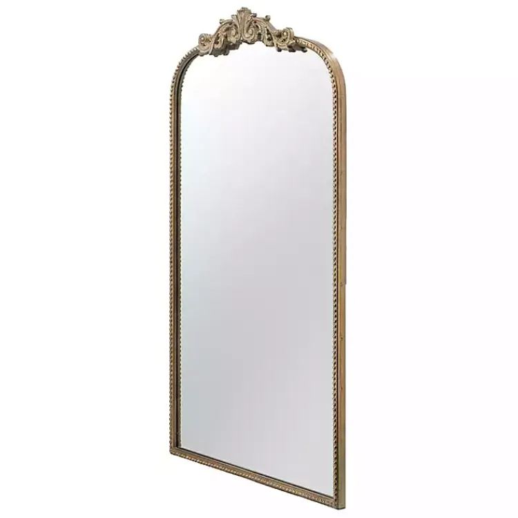 Kirklands Home Gold Studded Scroll Arched Mirror, 42 in. Outlet