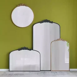 Kirklands Home Gold Studded Scroll Arched Mirror, 42 in. Outlet
