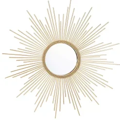 Kirklands Home Gold Sunburst Nahla Wall Mirror New