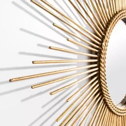 Kirklands Home Gold Sunburst Nahla Wall Mirror New