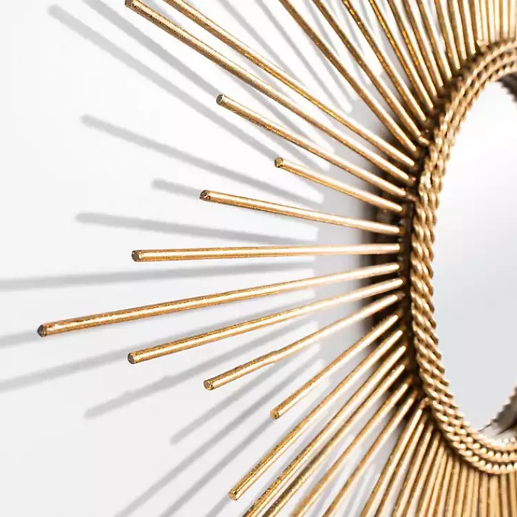 Kirklands Home Gold Sunburst Nahla Wall Mirror New