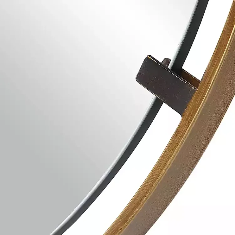 Kirklands Home Gold Suspended Round Wall Mirror Best