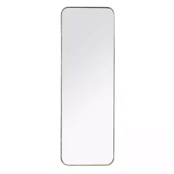 Kirklands Home Gold Thin Iron Frame Curved Corner Mirror Online