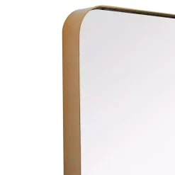 Kirklands Home Gold Thin Iron Frame Curved Corner Mirror Online