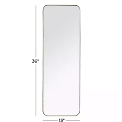 Kirklands Home Gold Thin Iron Frame Curved Corner Mirror Online