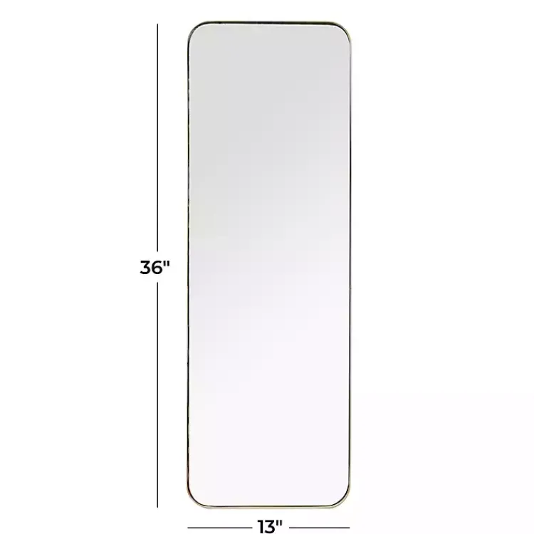 Kirklands Home Gold Thin Iron Frame Curved Corner Mirror Online