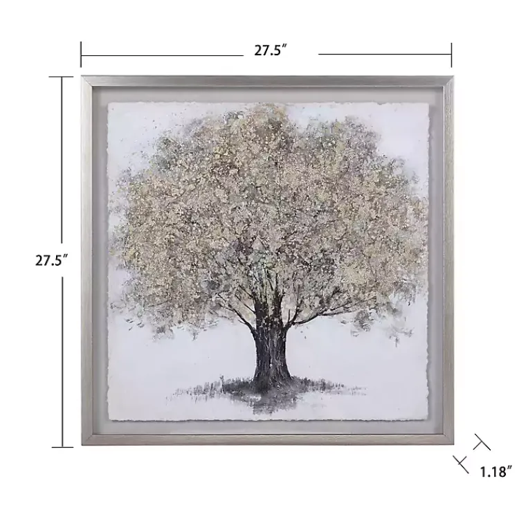 Kirklands Home Gold Tree Rice Paper Framed Art Print Online