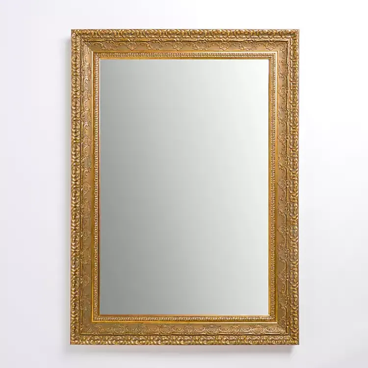 Kirklands Home Vintage Wall Mirror Gold New