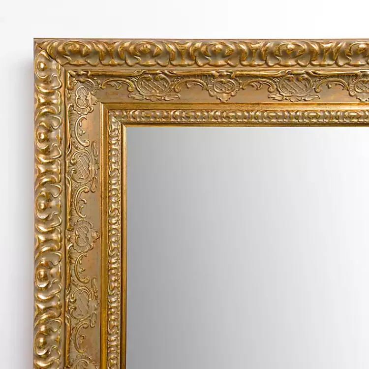 Kirklands Home Vintage Wall Mirror Gold New