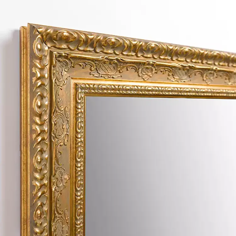 Kirklands Home Vintage Wall Mirror Gold New