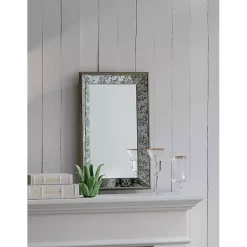 Kirklands Home Gold Weathered Frame Wall Mirror, 9x12 New