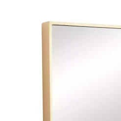Kirklands Home Gold Wood Rectangular Wall Mirror, 14x36 in. Outlet