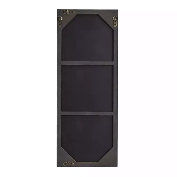 Kirklands Home Gold Wood Rectangular Wall Mirror, 14x36 in. Outlet