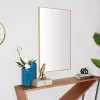 Kirklands Home Gold Wood Rectangular Wall Mirror, 24x40 in. Sale
