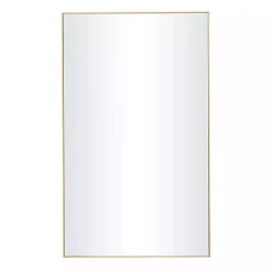 Kirklands Home Gold Wood Rectangular Wall Mirror, 24x40 in. Sale