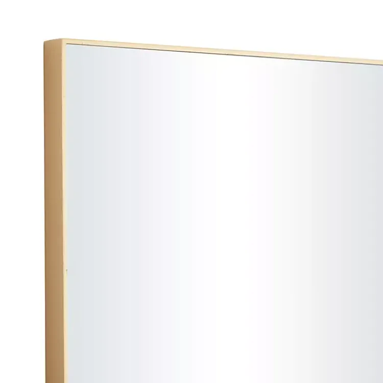 Kirklands Home Gold Wood Rectangular Wall Mirror, 24x40 in. Sale